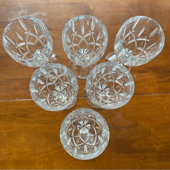 BOHEMIA CRYSTAL SHEFFIELD WINE GLASSES Set Of 6 Czech - Picture 5 of 5
